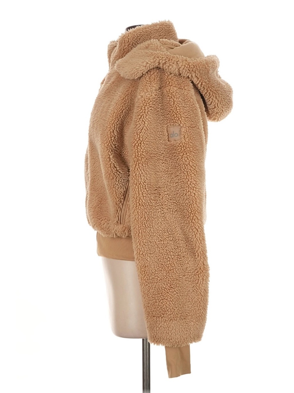 ALO Foxy Sherpa Teddy Jacket with Oversized Hood Faux Fur Small